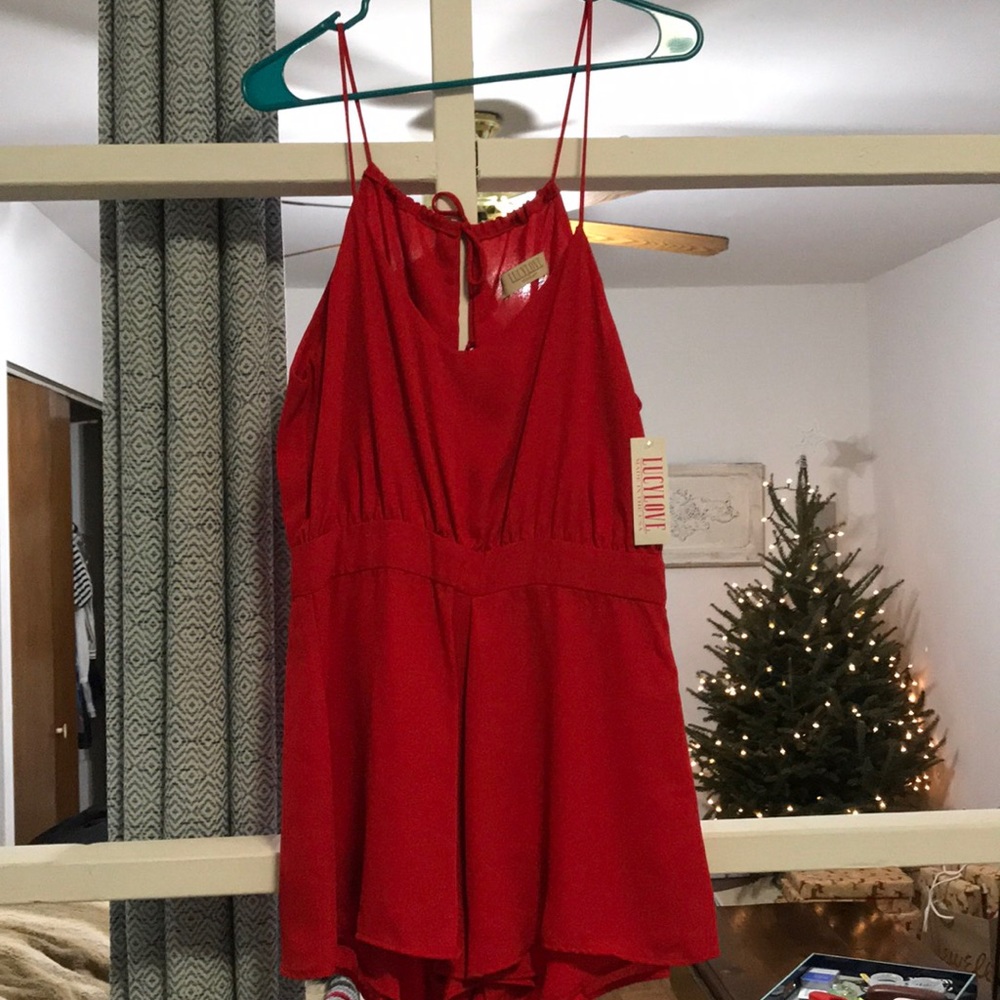 Red romper - never worn - tags on